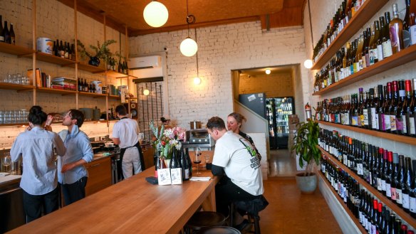 Corker experience: a sweet shopfront has been transformed into a welcoming wine bar and bottle shop.