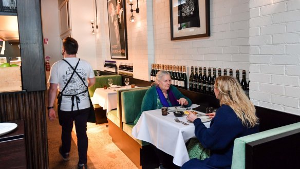 In Yarraville, Bar Romanee styles itself on a French bistro with white tablecloths, wine bottles on display and plenty of timber furniture.