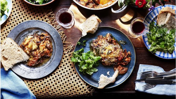 Mediterranean comfort food: Eggplant parmigiana.