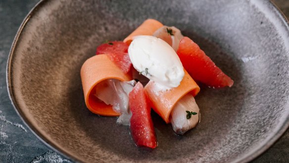 Contemporary ceviche at Alma in Geelong.