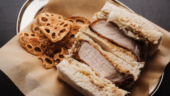 Yearning for Japanese: The pork katsu sando at Sando Bar in Surry Hills.