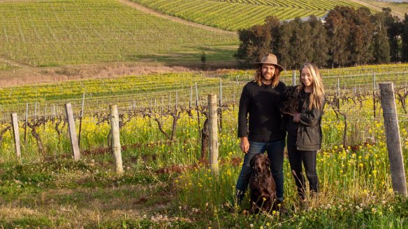 Angus and Hannah Vinden of the Hunter Valley's Vinden Wines.