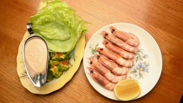 Prawn cocktail is deconstructed and served as a salad at The Bridge Hotel in Werribee.