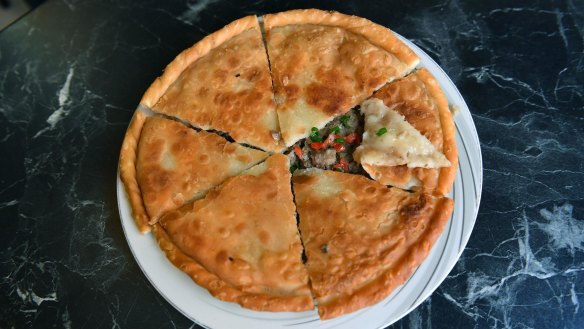 A lamb pastry at Dolan Uyghur Food Heaven. 