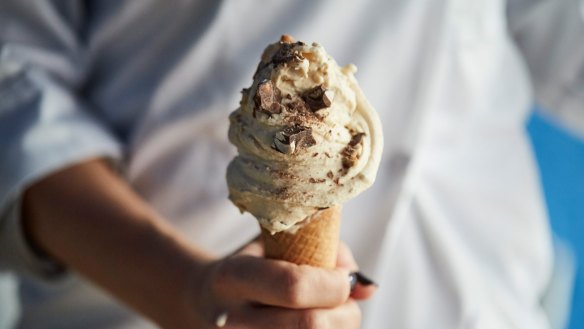 Gelato cone at Piccolina in Hawthorn.