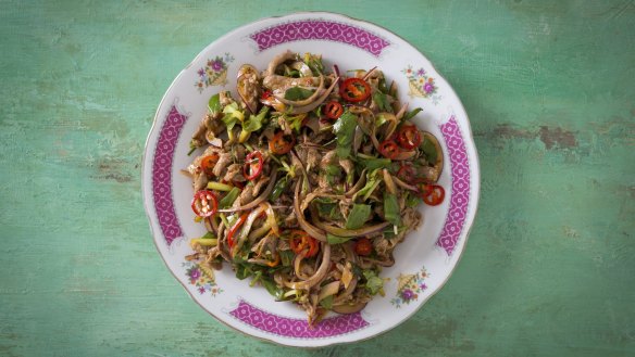 Goi bo (beef salad) can be served with extra chilli if you prefer a spicier kick.