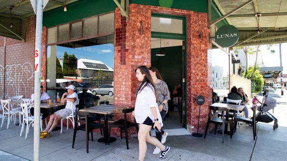 Lunas serves carefully considered and finessed food in an old corner building overlooking Stanmore Road.
