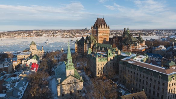 View of Old Quebec and Chateau Frontenac.