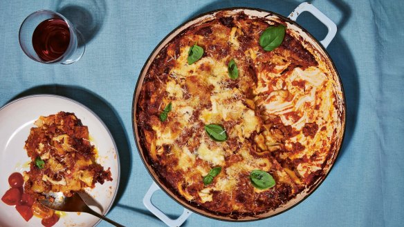 Sure to become a regular dinner-time fix: One-dish lasagne.