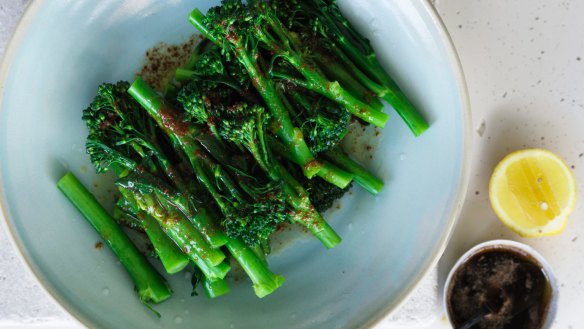 Broccolini with brown butter and soy.