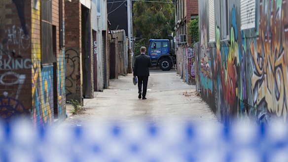 Joseph "Pino" Acquaro, Melbourne criminal lawyer allegedly wanted dead by the Mafia, was gunned down in St Phillip Street in Brunswick.