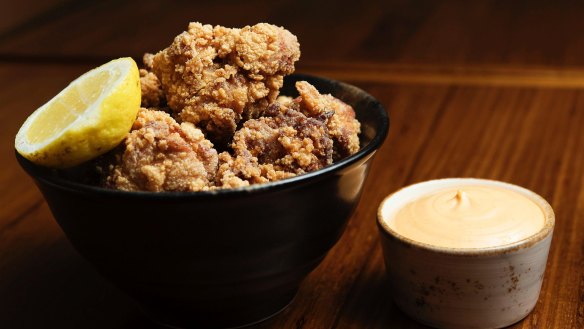 Karaage chicken and chilli mayo.