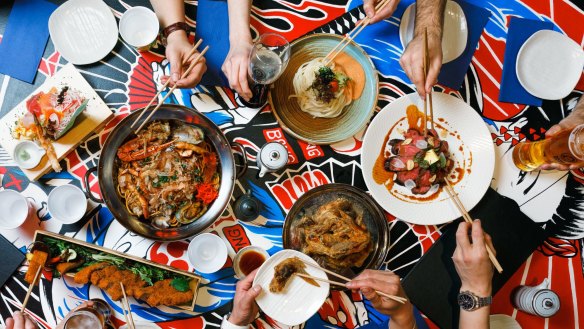 A spread at Bang Bang in Darling Square.