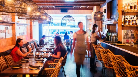 Bar service is full-on and fast at the Potts Point venue.