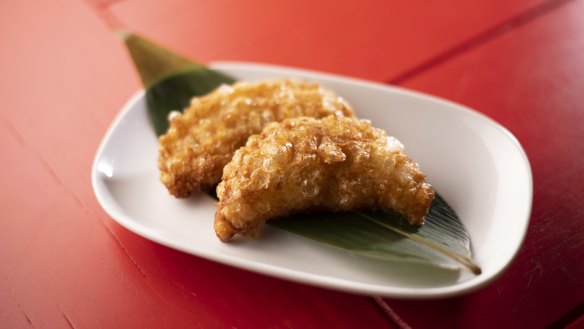 Carrot- and potato-stuffed curry puffs are only $3 each.