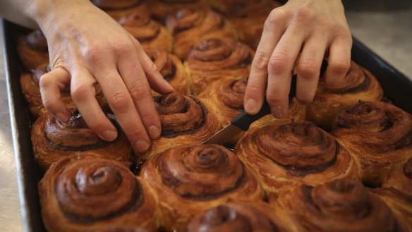 Oven fresh: The star turn is the cinnamon scroll at Turramurra's Flour Shop.