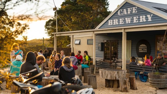 Forrest Brewing Company is a cyclist haunt.