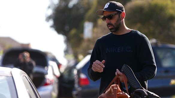 Swans player Adam Goodes in Sydney on Wednesday.