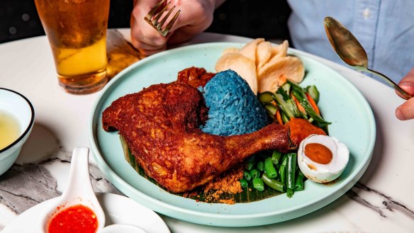 Nasi kerabu at Nanyang Malaya Cafe.