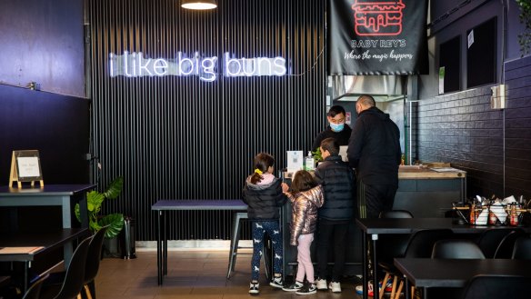 Baby Rey's Burgers in Marrickville is open for takeaway during lockdown.