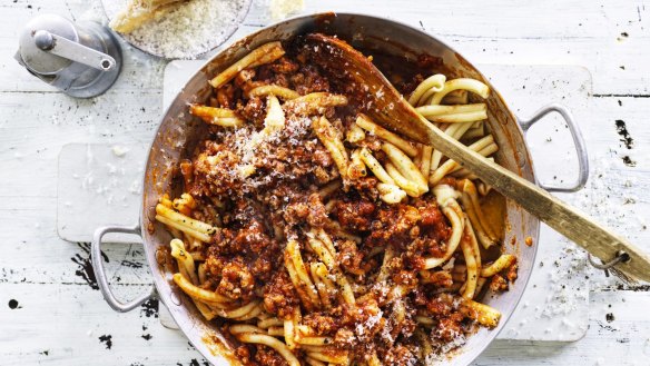 Casarecce with pork and fennel ragu.