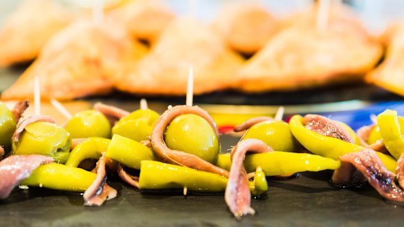 Gilda with olives and anchovies.