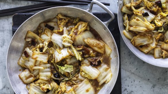 Chinese cabbage with chilli, garlic and vinegar.