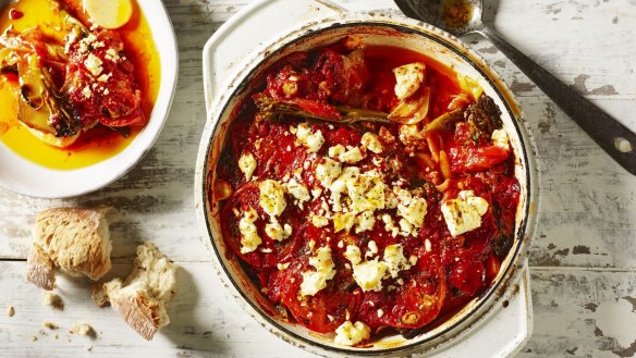 Lovely slow-cooked vegetable dish: Rick Stein's Cornish briam.