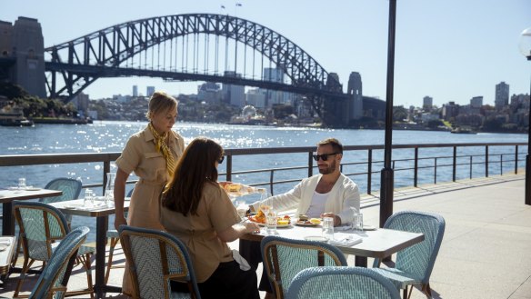 The roofless Whalebridge in Circular Quay.