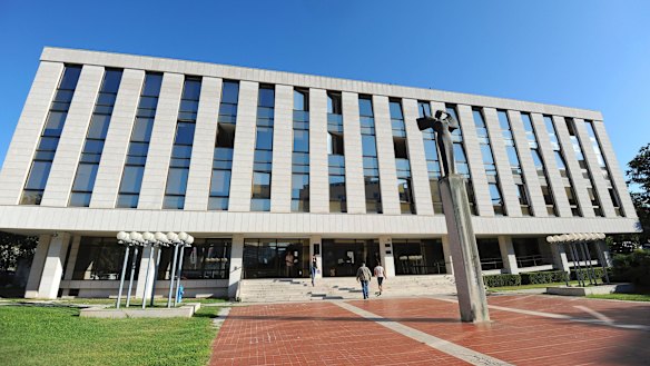 The court building where Dragan Vasiljkovic, a former Serb military commander, is being tried for war crimes in Split, Croatia. 
