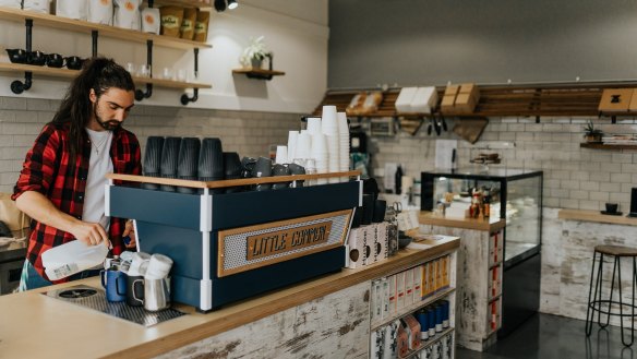 Little Common swaps the Scandi timber panelled look of its Seddon mothership for subway tiles and whitewashed wood.