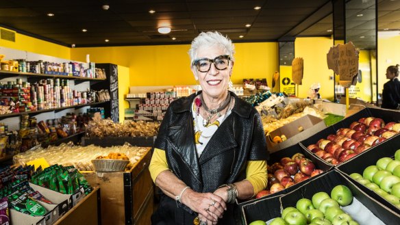 Food relief: OzHarvest's Ronni Kahn at her rescued food supermarket in Sydney.