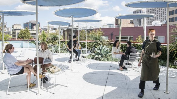 A.P. Bakery has opened its hotly anticipated cafe on an outdoor rooftop in Surry Hills. 