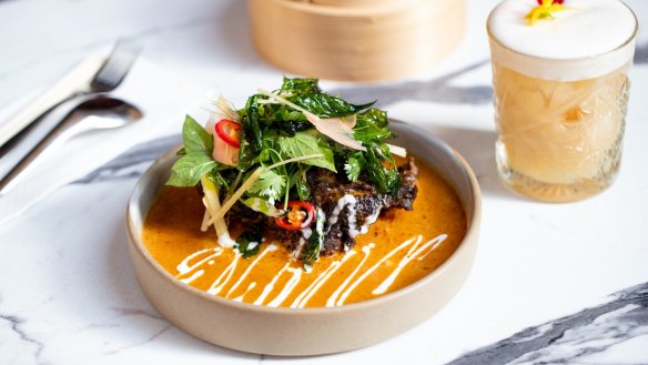 Thai red curry of slow-braised beef cheek. 