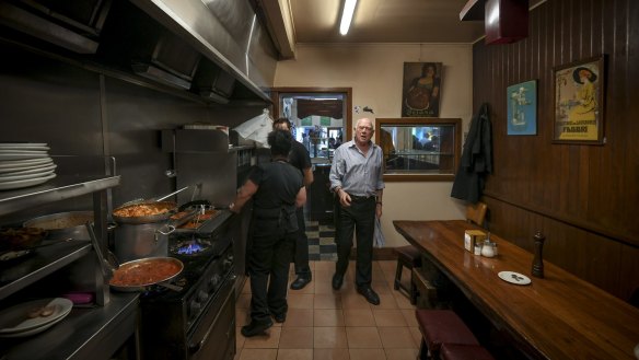 Children will love sitting at the communal table in the bustling Pellegrini's kitchen.