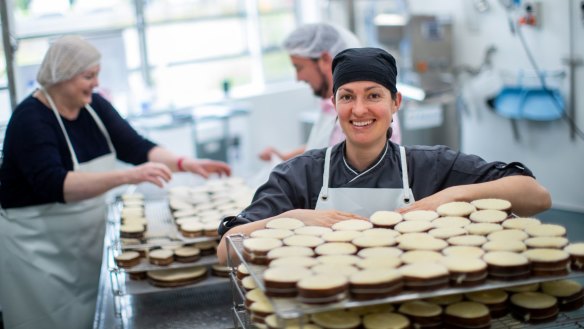 Cheesemaker Julie Larcher at the Cheese School in Castlemaine.