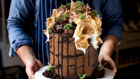 Andy Bowdy's choc-fudge and Milo mousse Jasper cake.