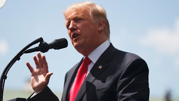 The US President defended his son on Twitter.