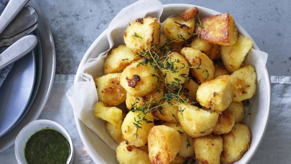 Andrew McConnell's duck fat potatoes. 