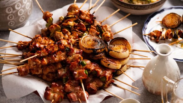 Yakitori is best cooked over charcoal for the traditional smoky flavour. 