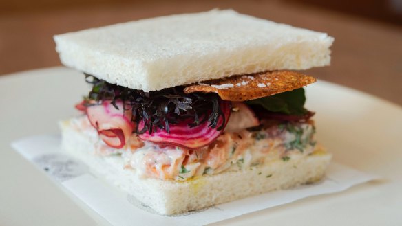 Josh Niland's Christmas leftovers smoked salmon sandwich.