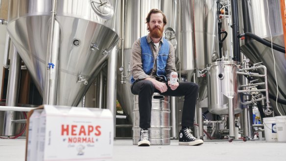 Andy Miller says Heaps Normal has about half the energy of a traditional beer.