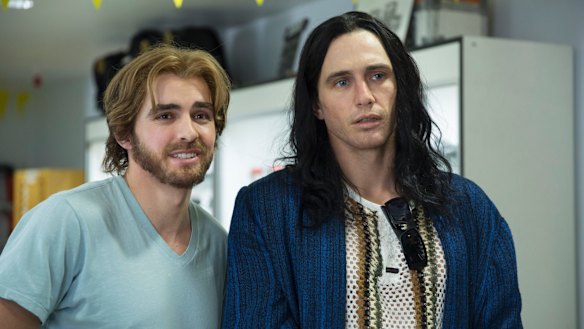 Dave Franco (left) as Greg Sestero and James Franco as Tommy Wiseau.