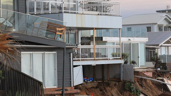 Collaroy home bore the brunt of the storm. 