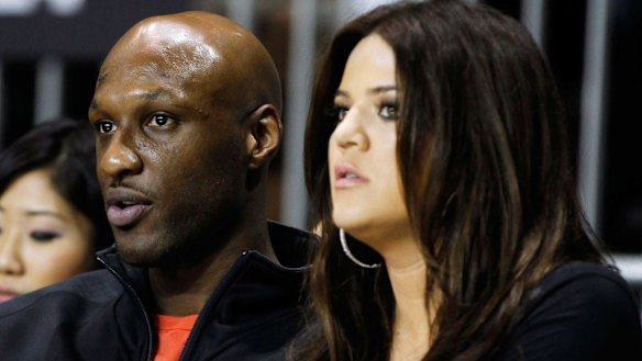 Better times: Lamar Odom and Khloe Kardashian. 