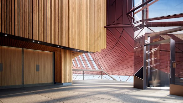 An artist's impression of the Concert Hall Lift. 