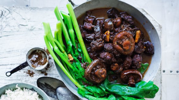 Chinese-style braised pork belly.