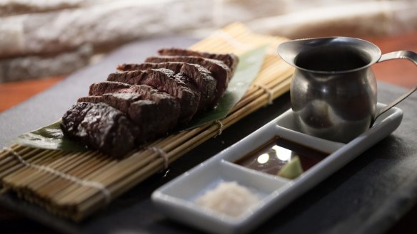 Go-to dish: Robata-grilled Australian wagyu rump cap.