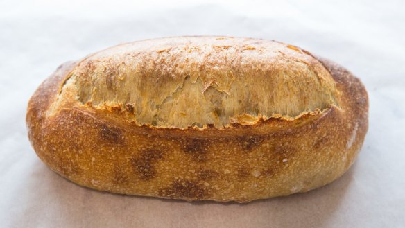A perfect sourdough loaf from the pros at Gordon Street Bakery in Footscray.