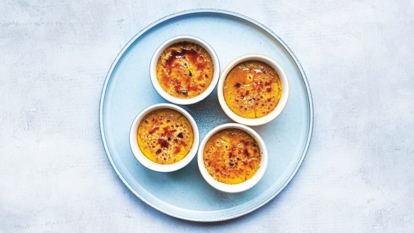 This rich custard treat is very similar to a creme brulee.